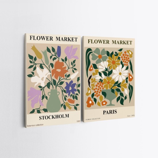 Decorative Canvas Painting (2 Pieces) 2KNV4333 - 50 x 70 Multicolor Wallxpert Decorative Canvas Painting (2 Pieces) 2KNV4333 - 50 x 70 Multicolor