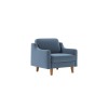 1-Seat Sofa Robin 1 - Ocean Blue, Walnut Ocean Blue
Walnut