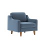 1-Seat Sofa Robin 1 - Ocean Blue, Walnut Ocean Blue
Walnut