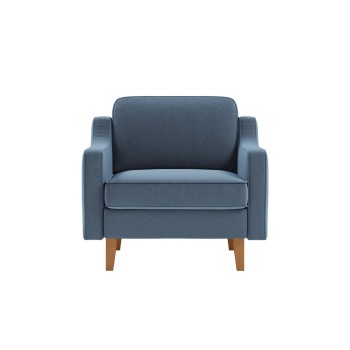 1-Seat Sofa Robin 1 - Ocean Blue, Walnut Ocean Blue
Walnut