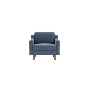 1-Seat Sofa Robin 1 - Ocean Blue, Walnut Ocean Blue
Walnut
