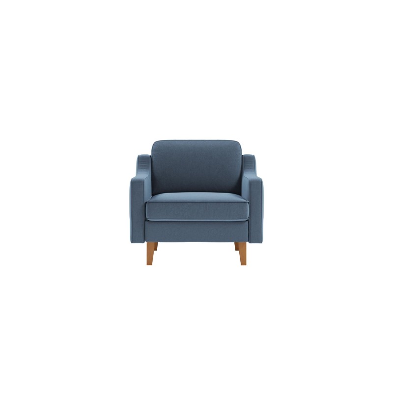 1-Seat Sofa Robin 1 - Ocean Blue, Walnut Ocean Blue
Walnut