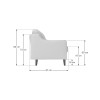 1-Seat Sofa Robin 1 - Night Grey, Walnut Night Grey
Walnut