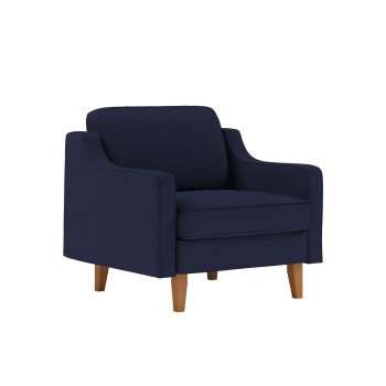 1-Seat Sofa Robin 1 - Night Blue, Walnut Night Blue
Walnut
