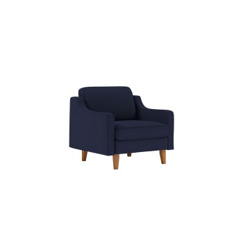1-Seat Sofa Robin 1 - Night Blue, Walnut Night Blue
Walnut