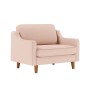 1-Seat Sofa Robin Loveseat - Salmon, Walnut Salmon
Walnut