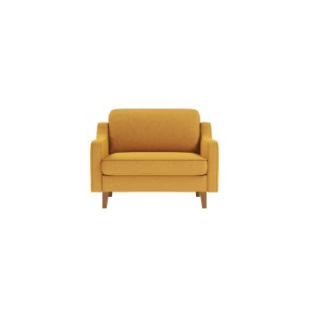 1-Seat Sofa Robin Loveseat - Mustard, Walnut Mustard
Walnut