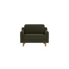 1-Seat Sofa Robin Loveseat - Oil Green, Walnut Oil Green
Walnut