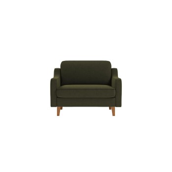 1-Seat Sofa Robin Loveseat - Oil Green, Walnut Oil Green
Walnut