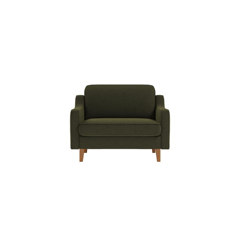 1-Seat Sofa Robin Loveseat - Oil Green, Walnut Oil Green
Walnut