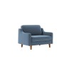 1-Seat Sofa Robin Loveseat - Ocean Blue, Walnut Ocean Blue
Walnut
