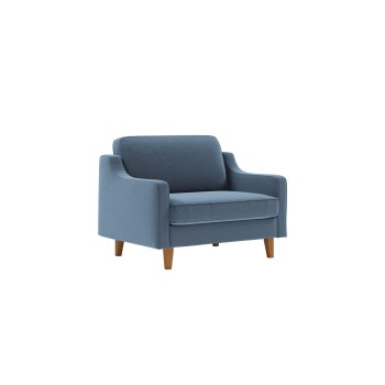 1-Seat Sofa Robin Loveseat - Ocean Blue, Walnut Ocean Blue
Walnut