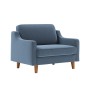 1-Seat Sofa Robin Loveseat - Ocean Blue, Walnut Ocean Blue
Walnut