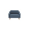 1-Seat Sofa Robin Loveseat - Ocean Blue, Walnut Ocean Blue
Walnut