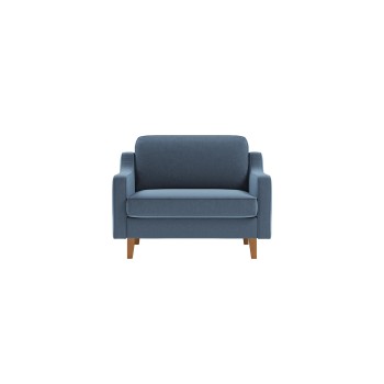 1-Seat Sofa Robin Loveseat - Ocean Blue, Walnut Ocean Blue
Walnut