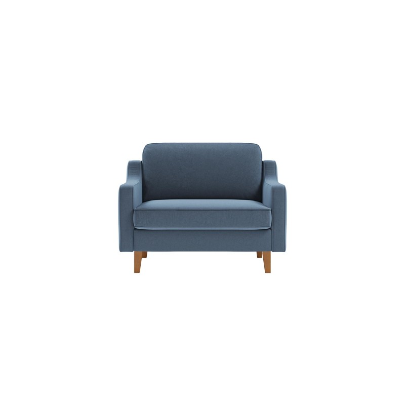 1-Seat Sofa Robin Loveseat - Ocean Blue, Walnut Ocean Blue
Walnut