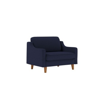 1-Seat Sofa Robin Loveseat - Night Blue, Walnut Night Blue
Walnut