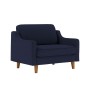 1-Seat Sofa Robin Loveseat - Night Blue, Walnut Night Blue
Walnut