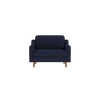 1-Seat Sofa Robin Loveseat - Night Blue, Walnut Night Blue
Walnut