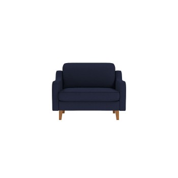 1-Seat Sofa Robin Loveseat - Night Blue, Walnut Night Blue
Walnut
