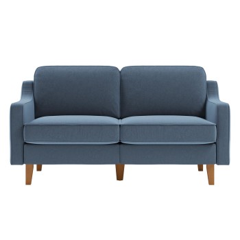 2-Seat Sofa Robin 2 - Ocean Blue, Walnut Ocean Blue
Walnut