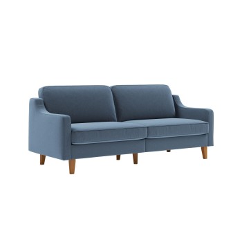 3-Seat Sofa Robin 3 - Ocean Blue, Walnut Ocean Blue
Walnut