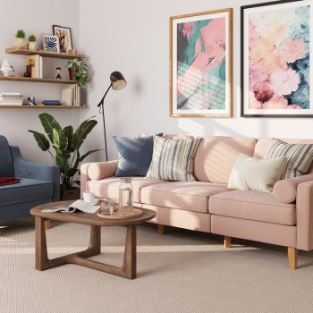 3-Seat Sofa Robin Extra 3 - Salmon, Walnut Salmon
Walnut