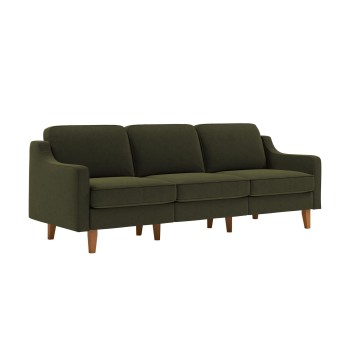 3-Seat Sofa Robin Extra 3 - Oil Green, Walnut Oil Green
Walnut