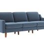 3-Seat Sofa Robin Extra 3 - Ocean Blue, Walnut Ocean Blue
Walnut