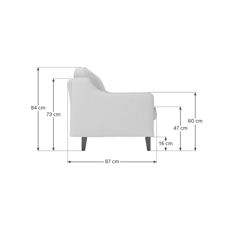 3-Seat Sofa Robin Extra 3 - Obsidian, Walnut Obsidian
Walnut