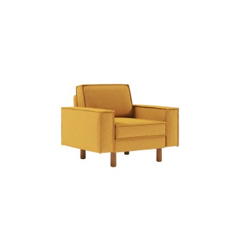 1-Seat Sofa Sparrow 1 - Mustard, Walnut Mustard
Walnut