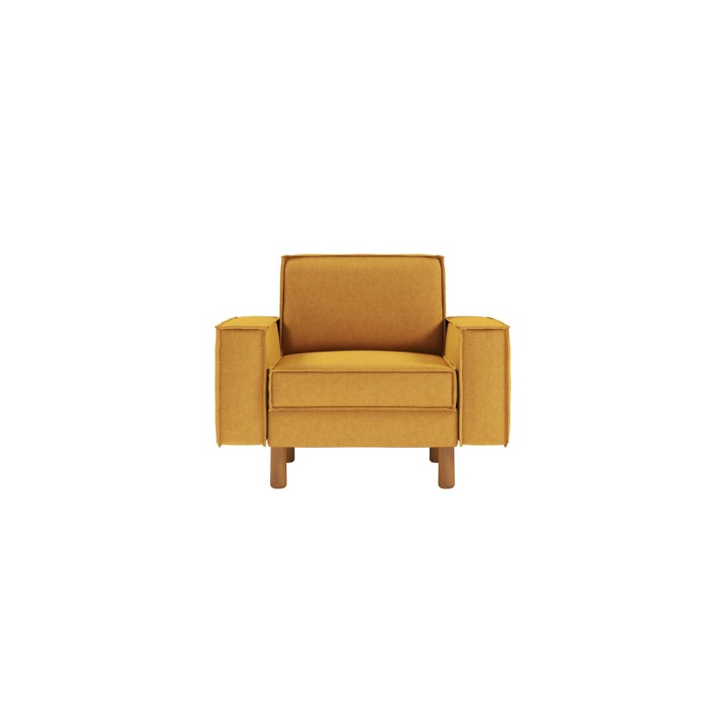 1-Seat Sofa Sparrow 1 - Mustard, Walnut Mustard
Walnut