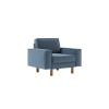 1-Seat Sofa Sparrow 1 - Ocean Blue, Walnut Ocean Blue
Walnut