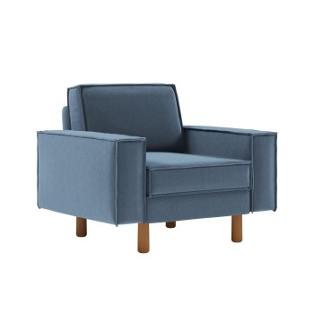 1-Seat Sofa Sparrow 1 - Ocean Blue, Walnut Ocean Blue
Walnut