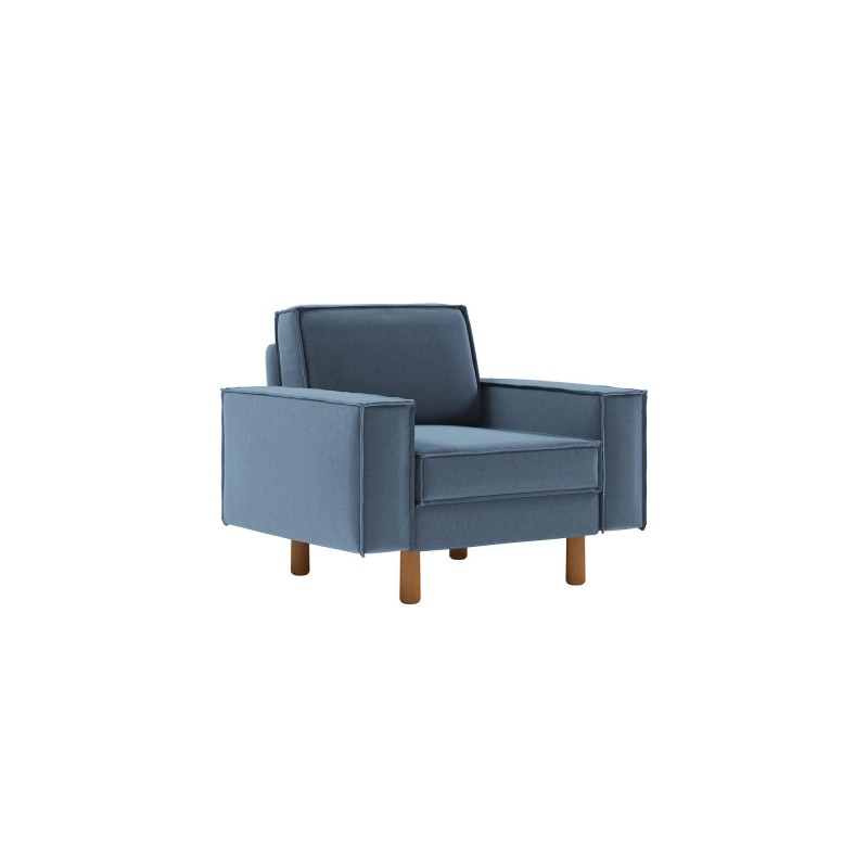 1-Seat Sofa Sparrow 1 - Ocean Blue, Walnut Ocean Blue
Walnut