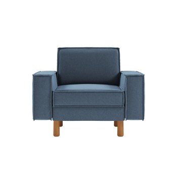 1-Seat Sofa Sparrow 1 - Ocean Blue, Walnut Ocean Blue
Walnut