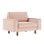 1-Seat Sofa Sparrow Loveseat - Salmon, Walnut Salmon
Walnut