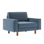 1-Seat Sofa Sparrow Loveseat - Ocean Blue, Walnut Ocean Blue
Walnut