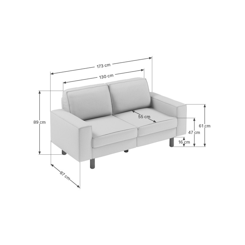 2-Seat Sofa Sparrow 2 - Milk Froth, Walnut Milk Froth
Walnut