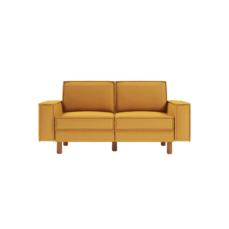2-Seat Sofa Sparrow 2 - Mustard, Walnut Mustard
Walnut