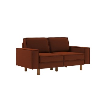 2-Seat Sofa Sparrow 2 - Tile Red, Walnut Tile Red
Walnut