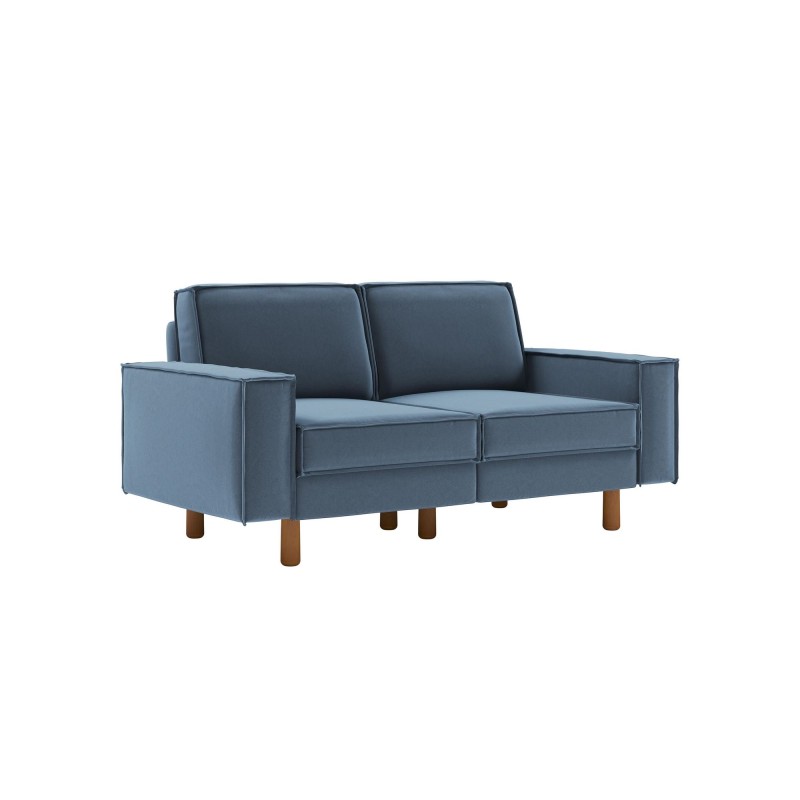 2-Seat Sofa Sparrow 2 - Ocean Blue, Walnut Ocean Blue
Walnut