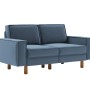 2-Seat Sofa Sparrow 2 - Ocean Blue, Walnut Ocean Blue
Walnut