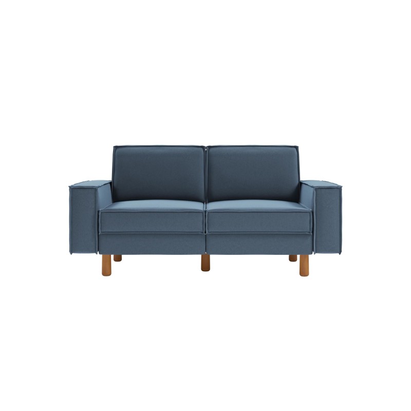 2-Seat Sofa Sparrow 2 - Ocean Blue, Walnut Ocean Blue
Walnut