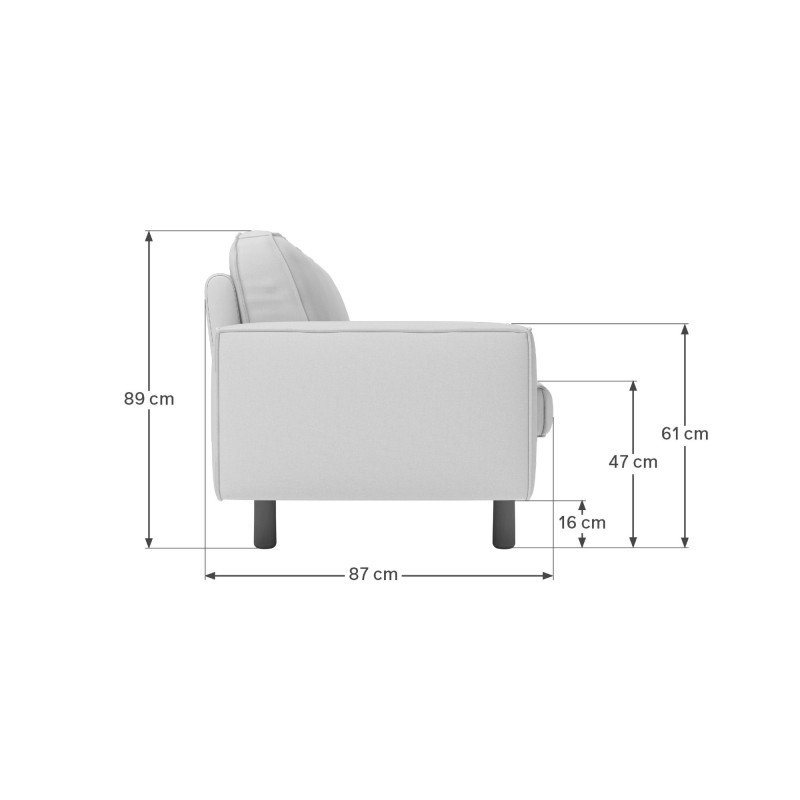 2-Seat Sofa Sparrow 2 - Night Grey, Walnut Night Grey
Walnut