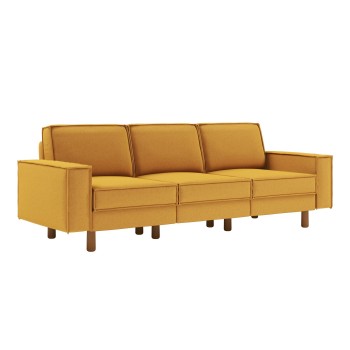3-Seat Sofa Sparrow Extra 3 - Mustard, Walnut Mustard
Walnut
