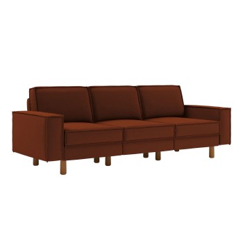 3-Seat Sofa Sparrow Extra 3 - Tile Red, Walnut Tile Red
Walnut