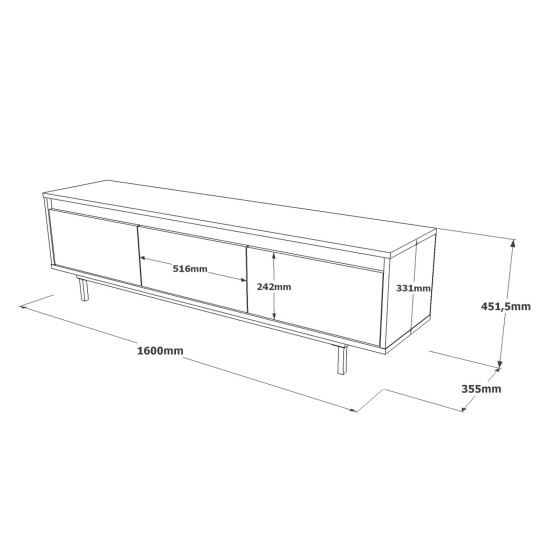 TV Stand LV1-RL Silver
Black Hanah Home TV Stand LV1-RL Silver
Black