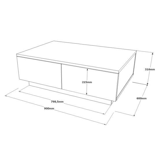 Hanah Home Coffee Table LV17-GT Silver
Anthracite