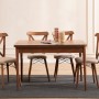 Extendable Dining Table & Chairs Set (5 Pieces) Cenova - Brown Brown